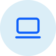 Developer - Hardware Engineers A blue icon showing an abstract shape that looks like a computer screen